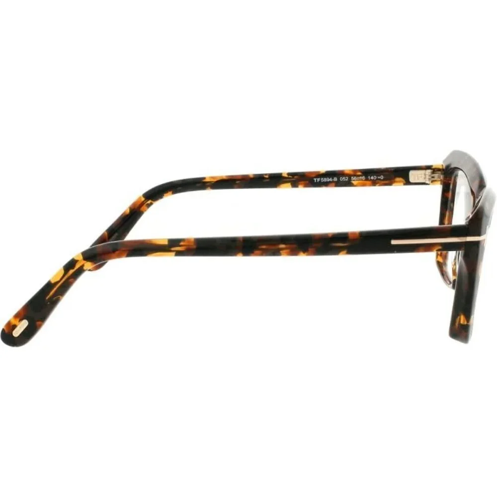 NWT Tom Ford FT5894-B Dark Havana Square 56mm Eyeglasses